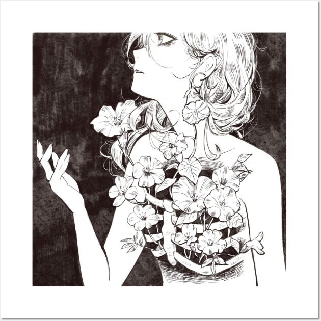 Girl Bone Flower 4 Wall Art by yunzhen_ho